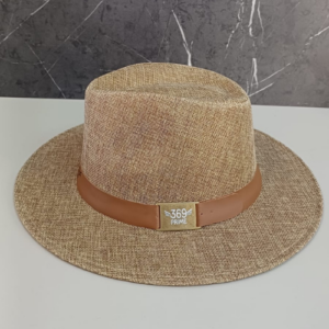Chapéu Bambu Premium com Placa de Metal Personalizada